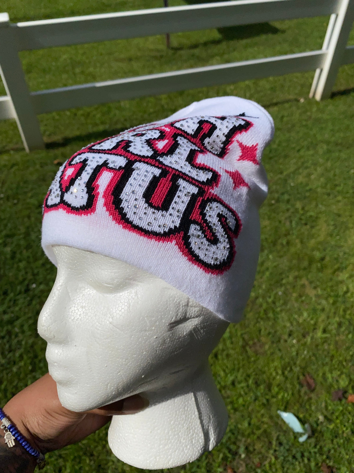 Rich Girl Status Beanie (White)