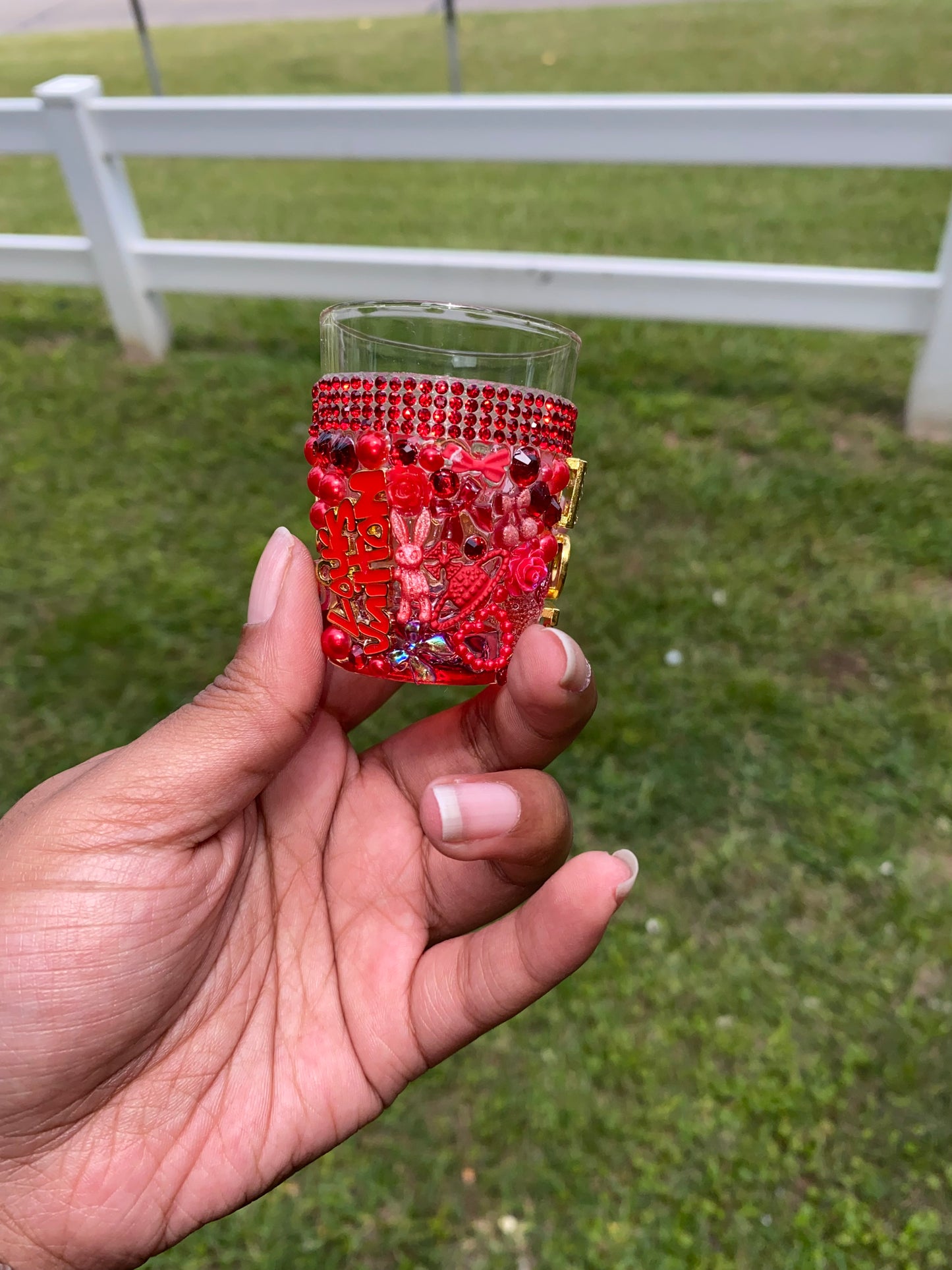 Red Junk Shot Glass