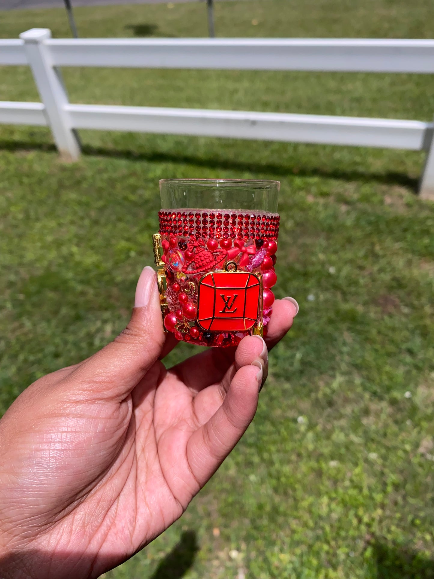Red Junk Shot Glass