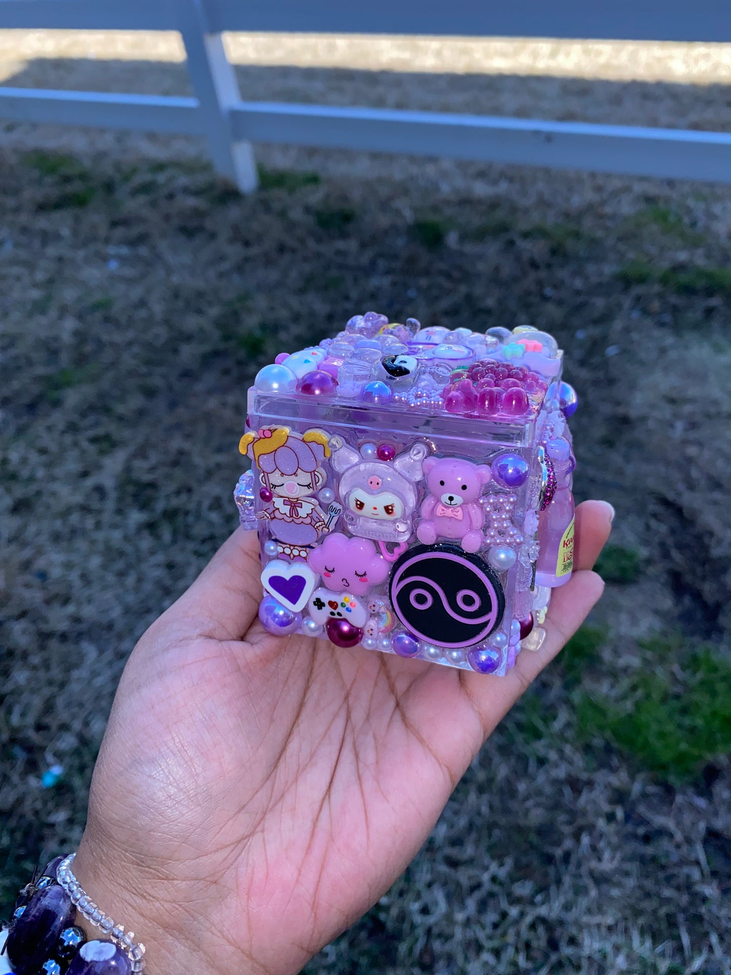 Purple Junk Storage Cube