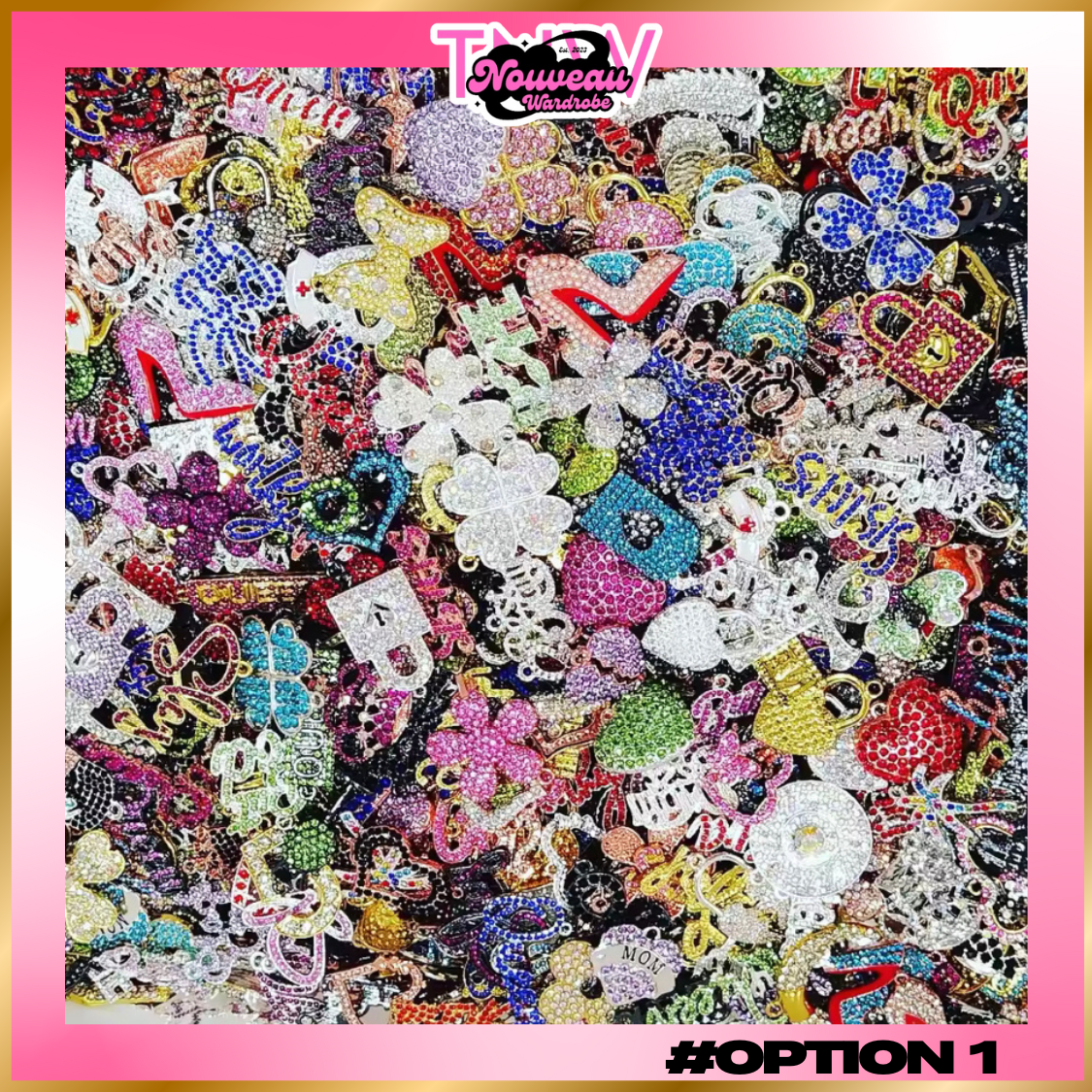100 Pc Bling Charms Wholesale (Pre-Order)