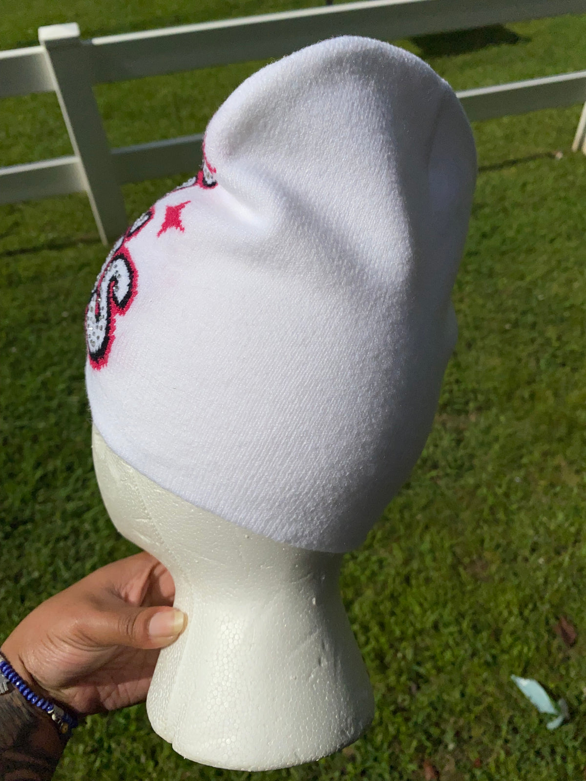 Rich Girl Status Beanie (White)