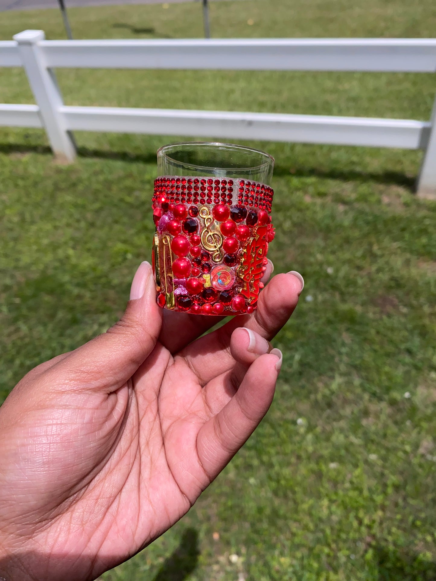 Red Junk Shot Glass