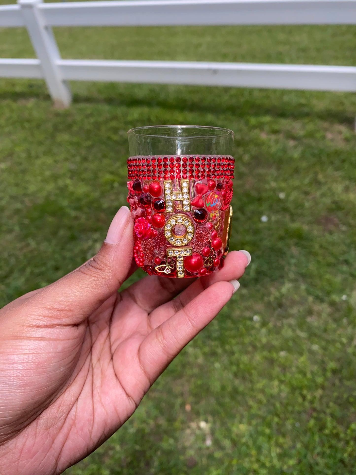 Red Junk Shot Glass